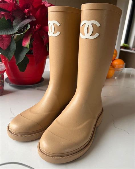 chanel boots rain|chanel rain boots size 36.5.